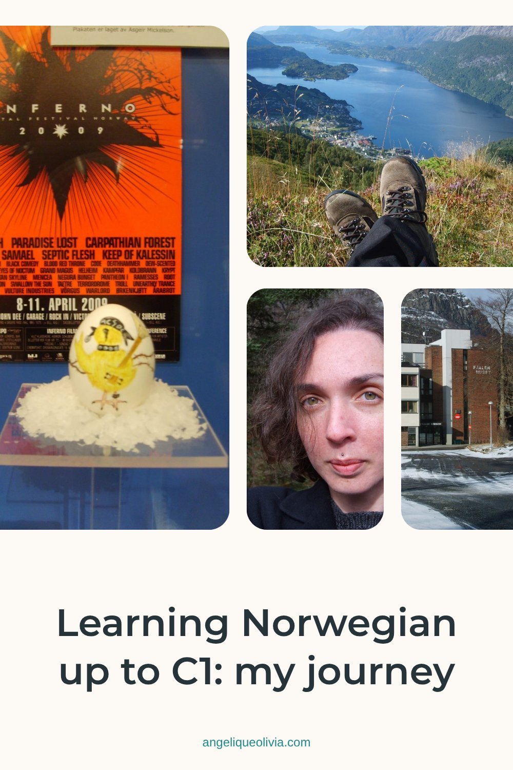 Pinterest pin for the article “Bergen at last: how I learnt Norwegian up to C1 level”